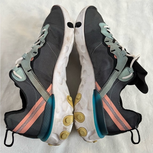Nike Sneakers React Element 55 Grey Pink Teal Running Shoes Unisex Size 12 main image 9